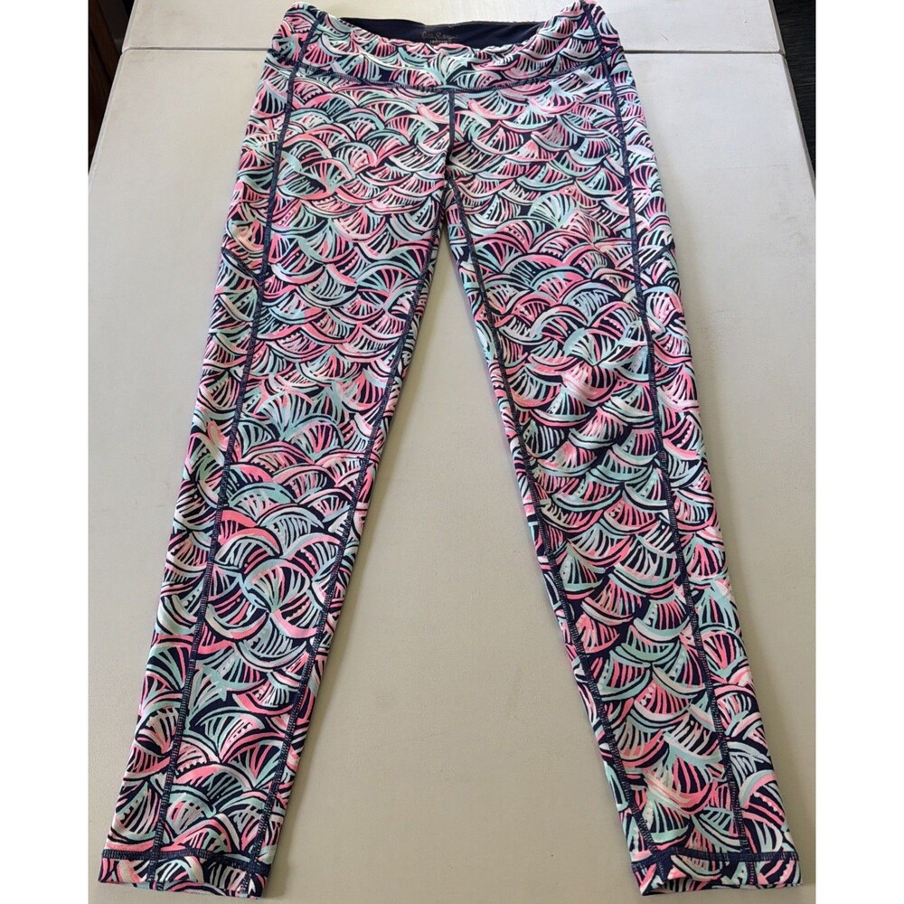 Lilly Pulitzer Leggings Size Medium Blue Pink Neptune's Net